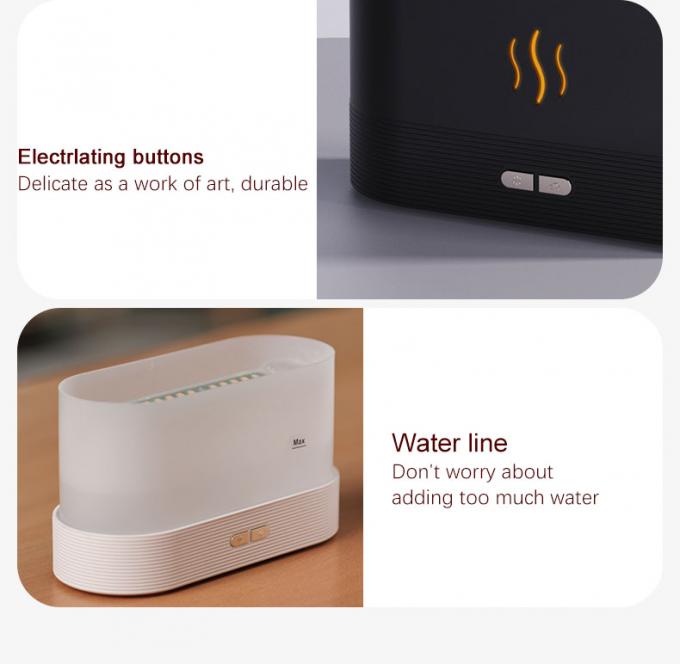 Neueste Hot Sell Luftbefeuchter 180Ml Farbiger Aroma RGB Led Diffuser 3d Flammenbefeuchter Ultraschallöl Flammen Aroma Diffuser 8