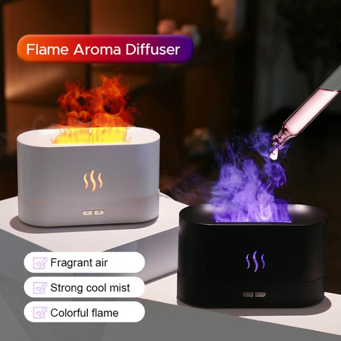 Neueste Hot Sell Luftbefeuchter 180Ml Farbiger Aroma RGB Led Diffuser 3d Flammenbefeuchter Ultraschallöl Flammen Aroma Diffuser 5