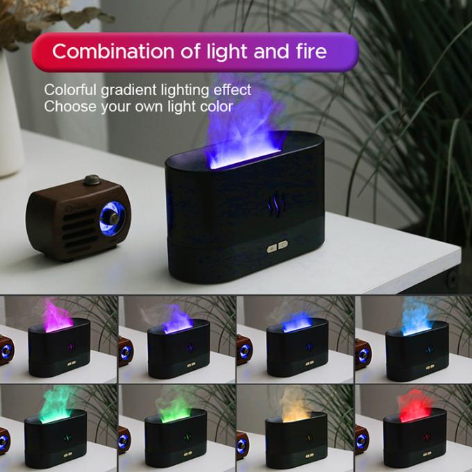 Neueste Hot Sell Luftbefeuchter 180Ml Farbiger Aroma RGB Led Diffuser 3d Flammenbefeuchter Ultraschallöl Flammen Aroma Diffuser 2