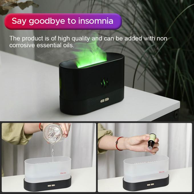 Neueste Hot Sell Luftbefeuchter 180Ml Farbiger Aroma RGB Led Diffuser 3d Flammenbefeuchter Ultraschallöl Flammen Aroma Diffuser 7