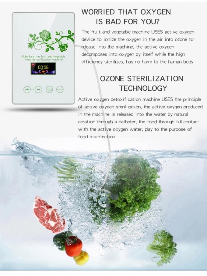 Homefish Glasplatte Portable Obst-Gemüsesterilisierungsmaschine Intelligente Multifunktionsmaschine 400mg/h Ozongenerator für die Küche 2