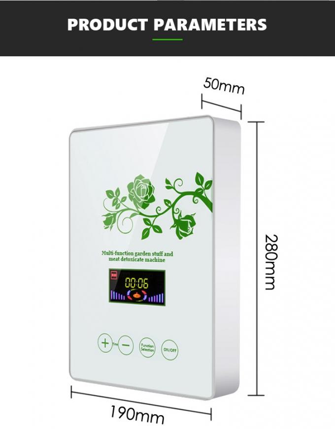 Homefish Glasplatte Portable Obst-Gemüsesterilisierungsmaschine Intelligente Multifunktionsmaschine 400mg/h Ozongenerator für die Küche 9