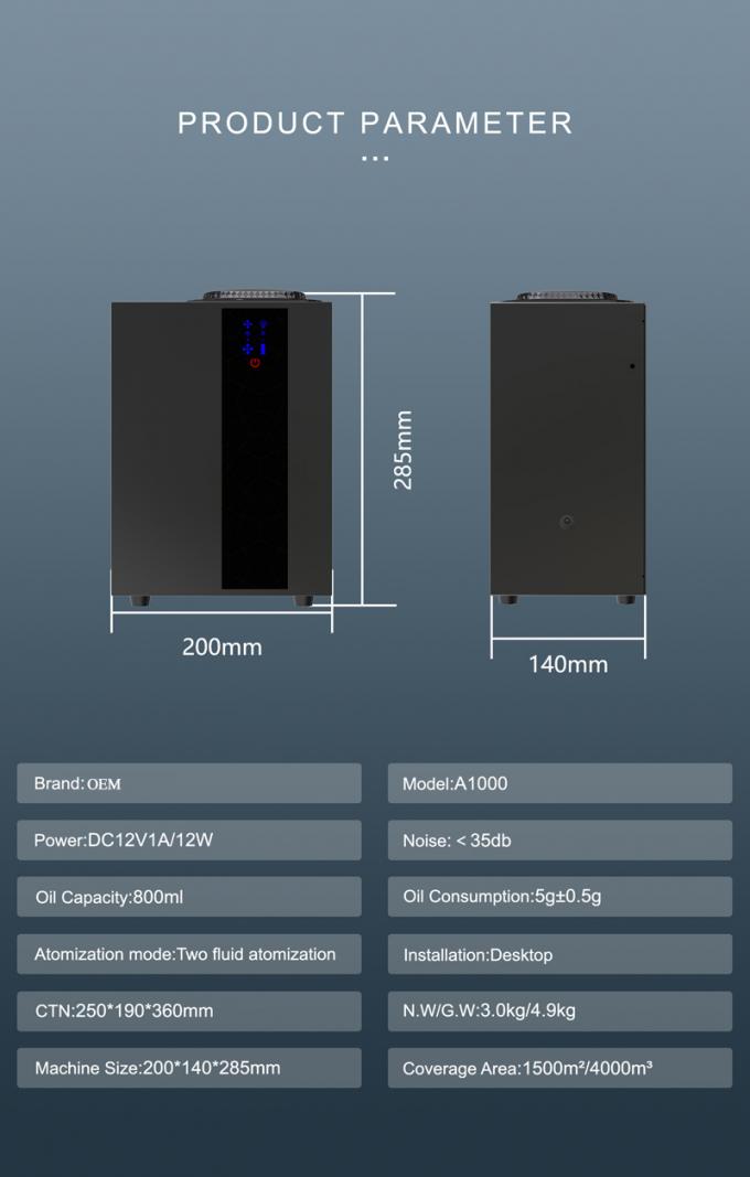 Smart 800ml Öl Duft Diffuser: Verbessern Sie Ihren Raum mit Wifi App Control und reine wasserlose ätherische Öl Diffusion für HVAC 7
