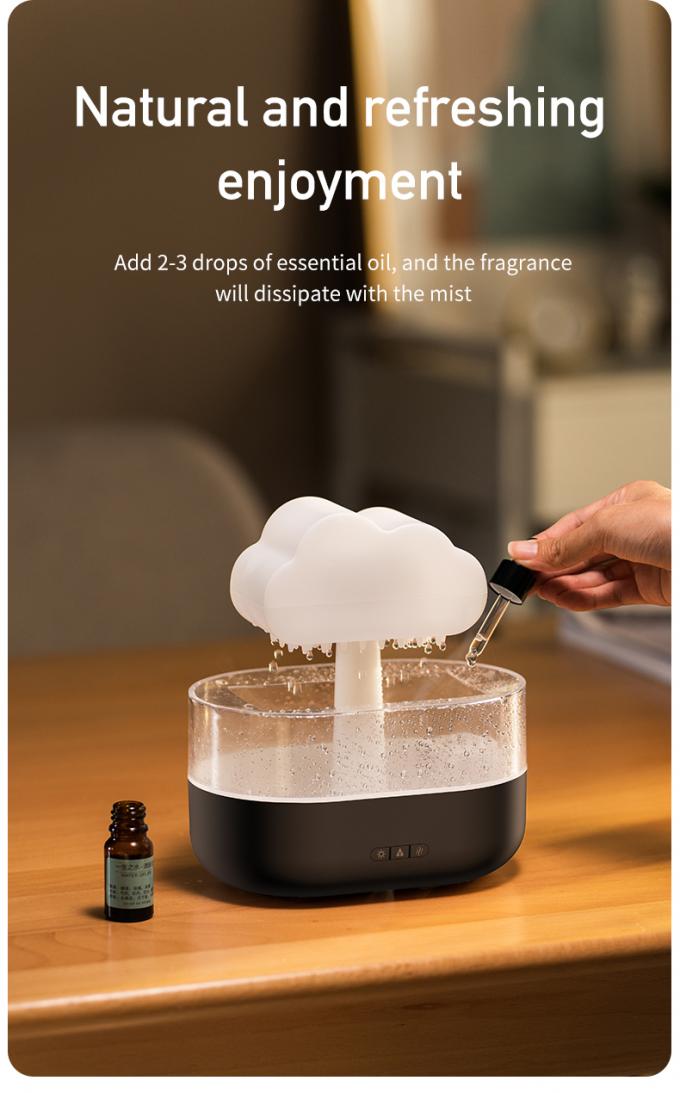 HOMEFISH Regentropfen-Aromatherapie-Maschine mit farbenfroher Atmosphäre Licht zur Stresslinderung 6