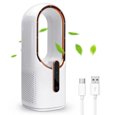HOMEFISH Blattloser Lüfter Luftbefeuchter USB Wiederaufladbare Luftkühler 3 Gänge