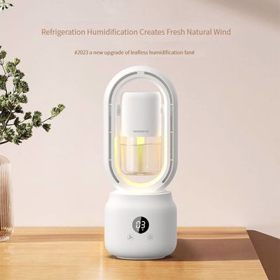 300 ml 2 in 1 Klimaanlage Luftbefeuchter Vaneless Ventilator 2000mAh Akku