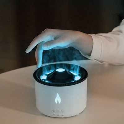 Guter Preis Elektrischer ätherischer Öl Aroma Diffuser mit Fernbedienung Ultraschall Smart Aroma Diffuser Vulkan 360ML Luftbefeuchter Flamme Online