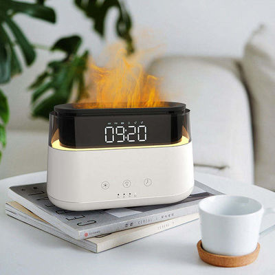 Guter Preis LED-Uhr-Flammenbefeuchter-Flammen-Multifunktionsbefeuchter für das Heim, das Büro, das Spa, Yoga, ätherisches Öl, Aroma-Diffuser Online